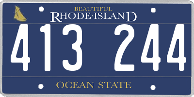 RI license plate 413244