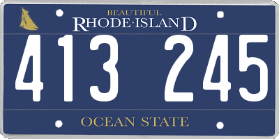 RI license plate 413245