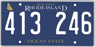 RI license plate 413246