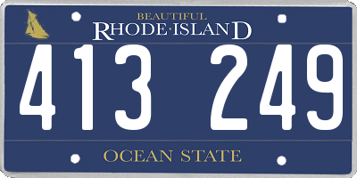 RI license plate 413249