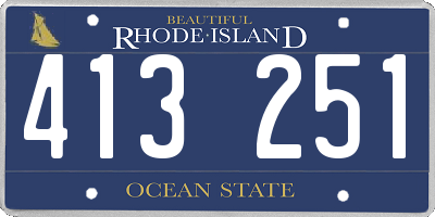 RI license plate 413251