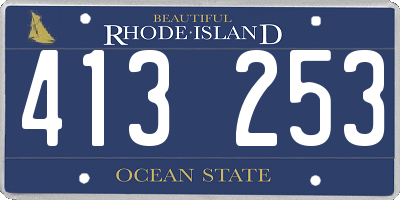 RI license plate 413253