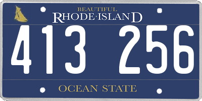 RI license plate 413256