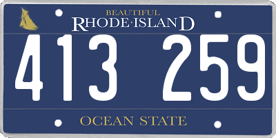 RI license plate 413259