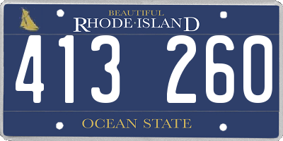 RI license plate 413260