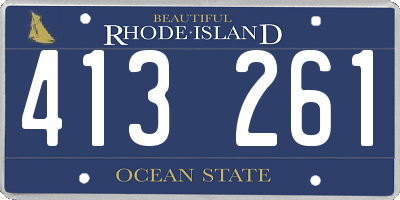RI license plate 413261