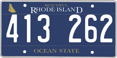 RI license plate 413262