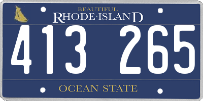 RI license plate 413265