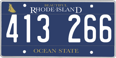 RI license plate 413266