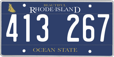 RI license plate 413267