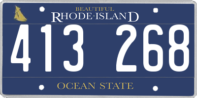 RI license plate 413268