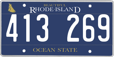 RI license plate 413269