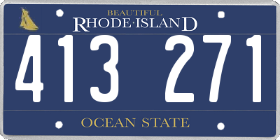 RI license plate 413271