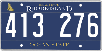 RI license plate 413276