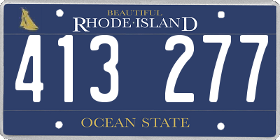 RI license plate 413277