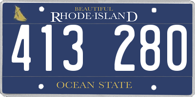 RI license plate 413280