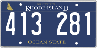 RI license plate 413281