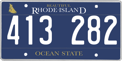 RI license plate 413282