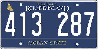 RI license plate 413287
