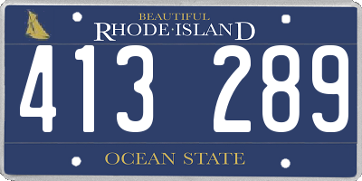 RI license plate 413289