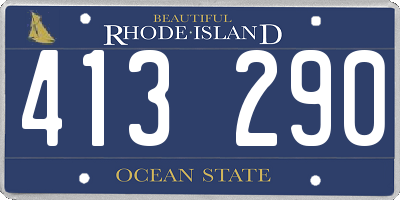 RI license plate 413290