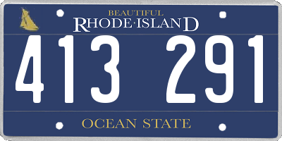 RI license plate 413291