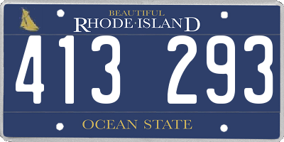 RI license plate 413293
