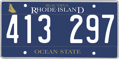 RI license plate 413297