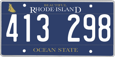 RI license plate 413298