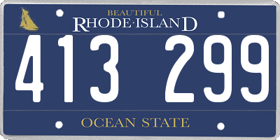 RI license plate 413299