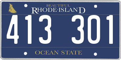 RI license plate 413301