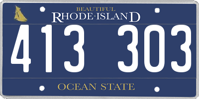 RI license plate 413303