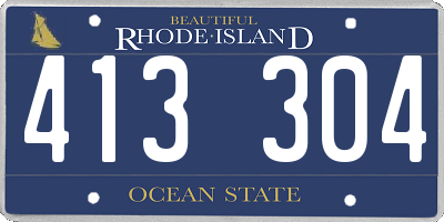RI license plate 413304