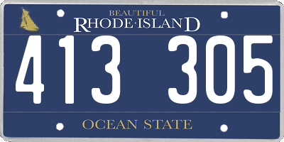 RI license plate 413305