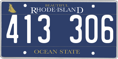 RI license plate 413306