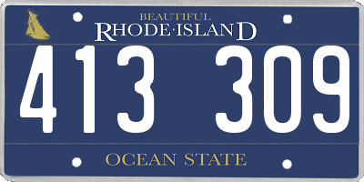 RI license plate 413309