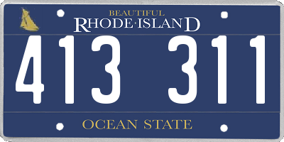 RI license plate 413311