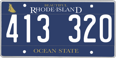 RI license plate 413320