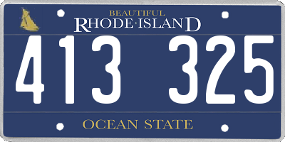 RI license plate 413325