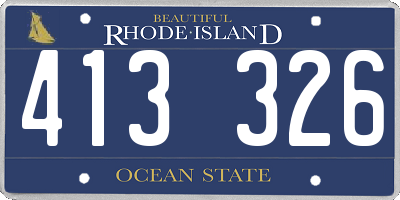 RI license plate 413326