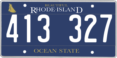 RI license plate 413327