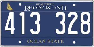 RI license plate 413328