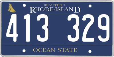 RI license plate 413329