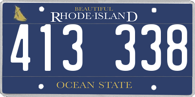 RI license plate 413338