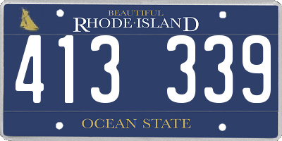 RI license plate 413339