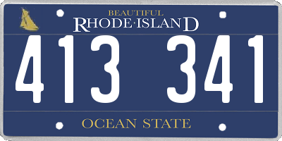 RI license plate 413341