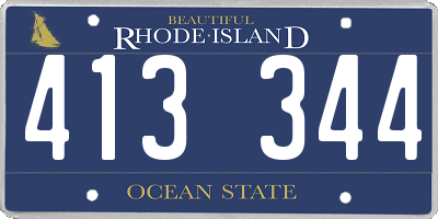 RI license plate 413344
