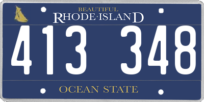 RI license plate 413348