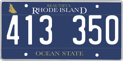 RI license plate 413350