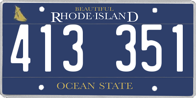 RI license plate 413351